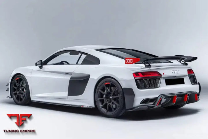 Audi R8 Coupe & Spyder Performance Parts Style Dry Carbon Fiber Trunk Wing With Aluminum Legs