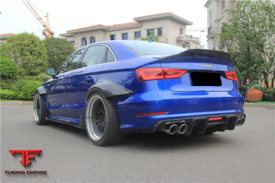 Audi S3 & A3 Sline Sedan Bkss Style Rear Diffuser With Led Light