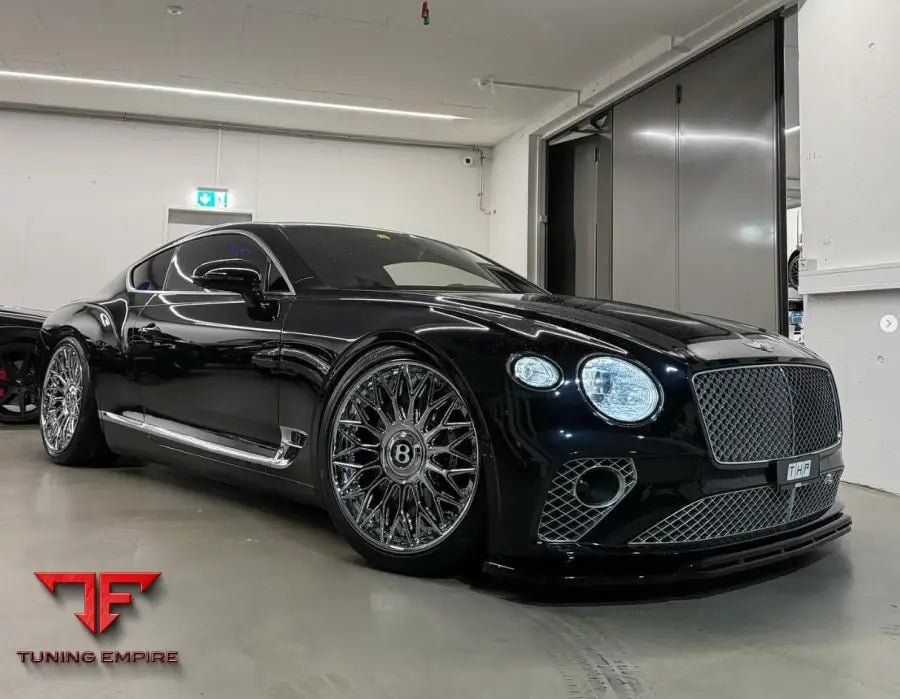 Bentley Continental GT with 22’ Forged wheels high gloss polished and lowered