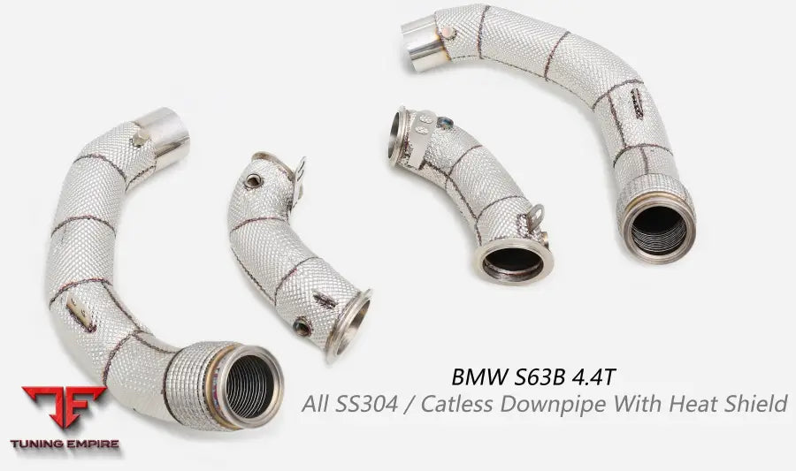 Bmw M5 F90 All Ss304 Cat Downpipe With Heat Shield Exhaust System