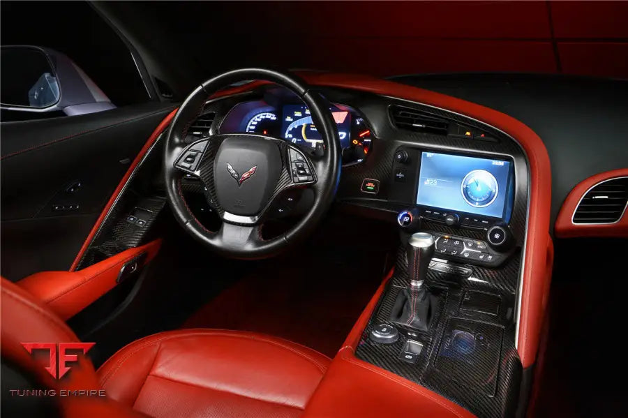 CORVETTE C7 Z06 GRANDSPORT DRY CARBON FIBER INTERIOR STEERING WHEEL COVER TRIM BSD