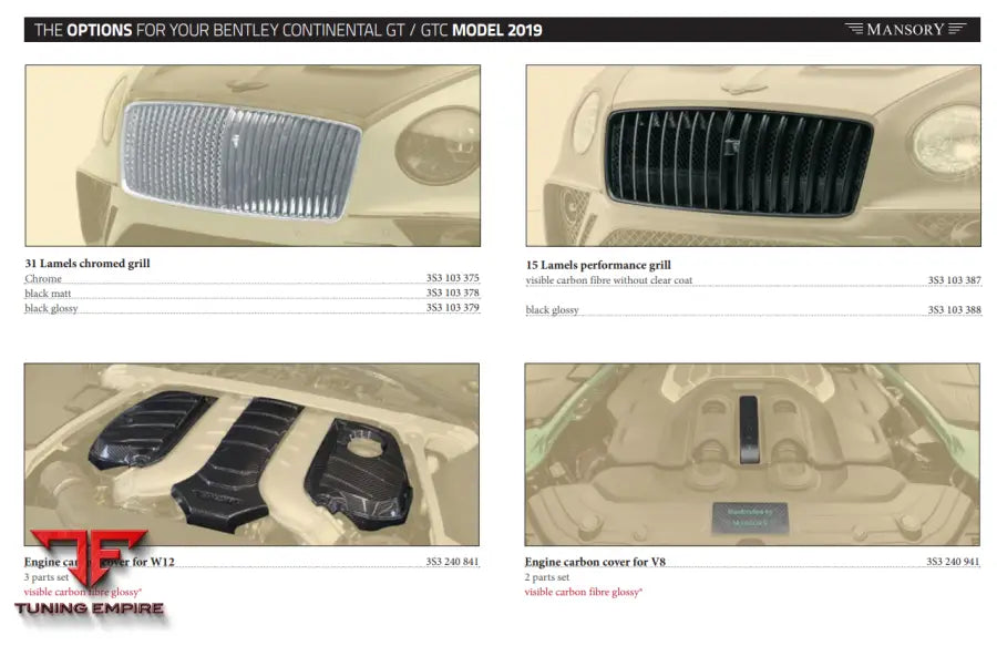 Mansory Bentley Continental Gt / Gtc - Add On