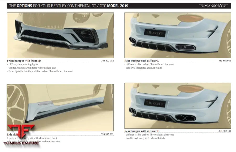 Mansory Bentley Continental Gt / Gtc Model 2019