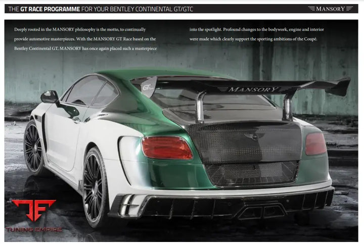 Mansory Bentley Continental Gt Race - Limited Edition