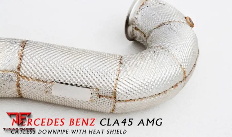 Mercedes Benz Cla45 Amg W117 Ss304 Catless Downpipe With Heat Shield Exhaust System