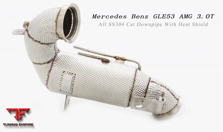 Mercedes Benz Gle53 Amg 3.0T All Ss304 Cat Downpipe With Heat Shield Exhaust System