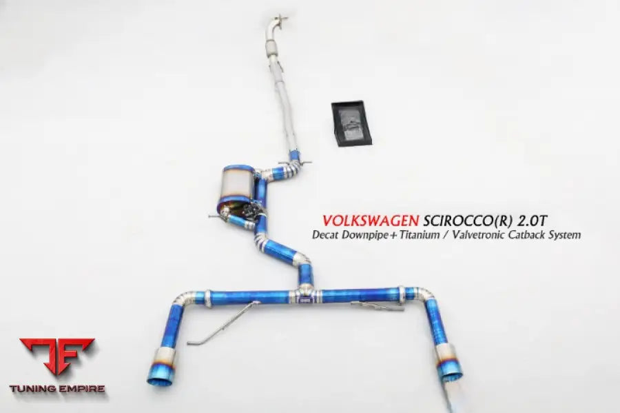 Volkswagen Scirocco R Catless Downpipe Titanium Valvetronic Exhaust System