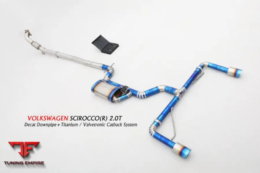 Volkswagen Scirocco R Catless Downpipe Titanium Valvetronic Exhaust System