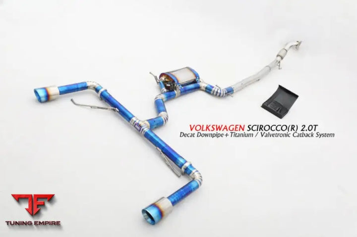 Volkswagen Scirocco R Catless Downpipe Titanium Valvetronic Exhaust System